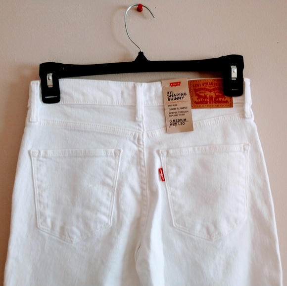 Levi's 311 Shaping Skinny White Jeans Size 25 - Picture 4 of 5